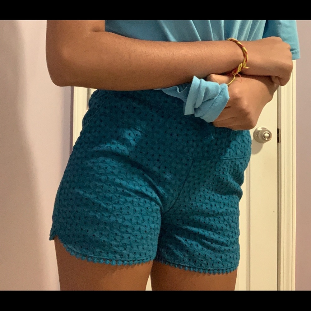 teal shirts
